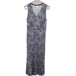 Soma XS Navy and White Maxi Dress Built in Bra
